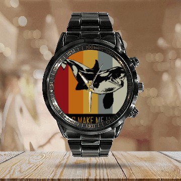 Discover Orcas Make Me Happy Killer Whale Calendar Steel Band Watch