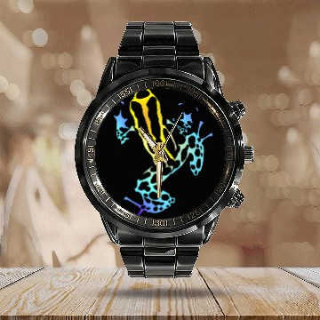 Discover Poison Dart Frog Calendar Steel Band Watch