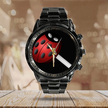 Discover Bug pin Calendar Steel Band Watch