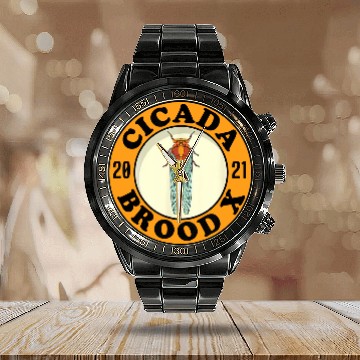Discover Cicada Men's Calendar Steel Band Watch Brood X 2021
