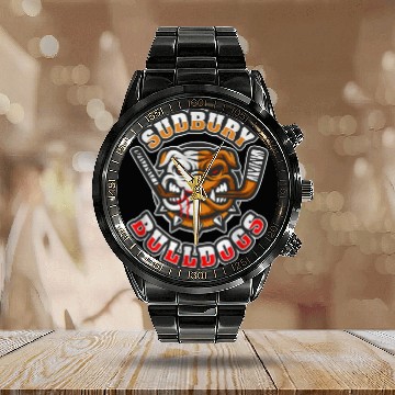 Discover Sudbury Bulldogs Calendar Steel Band Watch
