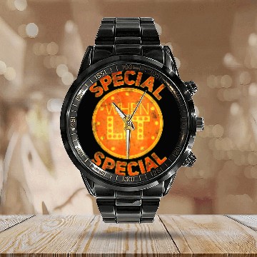 Discover Special When Lit - Funny Retro Pinball Gift Calendar Steel Band Watch