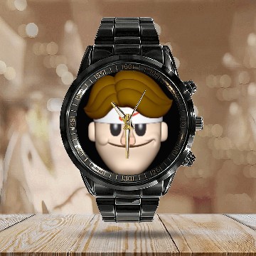 Discover Roger Federer emoji tennis Calendar Steel Band Watch