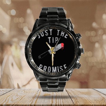 Discover Just The Tip I Promise Calendar Steel Band Watch