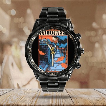 Discover The Screen Shocker Michael Myers Halloween Calendar Steel Band Watch