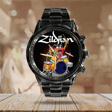 Discover ANIMAL DRUMMER ZILDJIAN CYMBALS Calendar Steel Band Watch