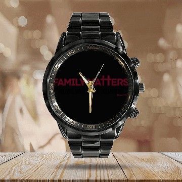 Discover family matters Calendar Steel Band Watch