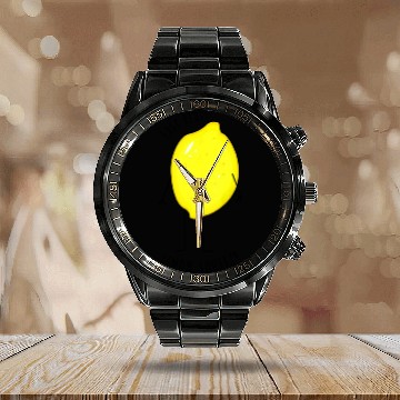 Discover Easy Peasy Lemon Squeezy Calendar Steel Band Watch