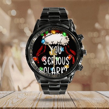 Discover You Serious Clark Calendar Steel Band Watch,Funny Holiday Gift