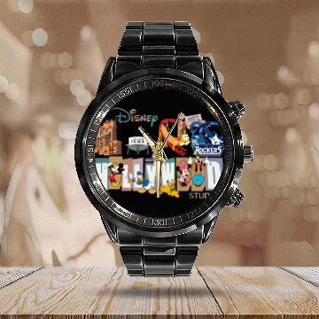 Discover Disney Hollywood Studios Calendar Steel Band Watch
