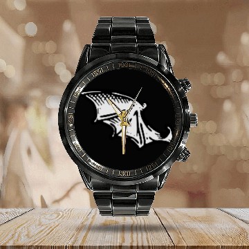 Discover Bat Wing Calendar Steel Band Watch