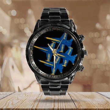 Discover Navy Blue Angels - Navy - Hawaiians Calendar Steel Band Watch
