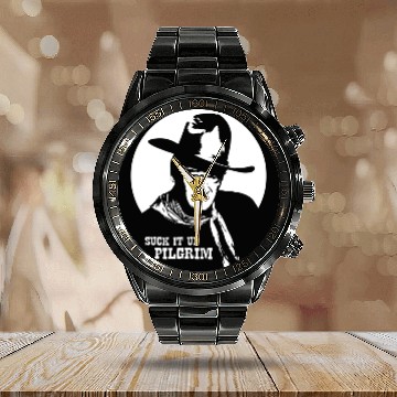 Discover John Wayne - Suck it up Pilgrim - John Wayne - Calendar Steel Band Watch