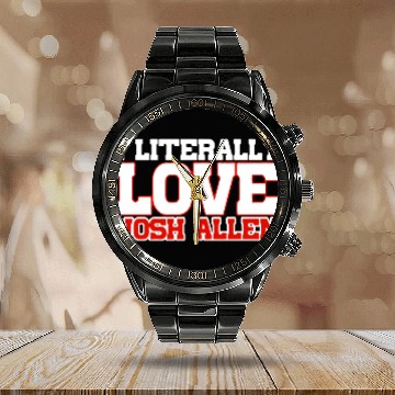 Discover I Literally Love Josh Allen Buffalo Football Calendar Steel Band Watch