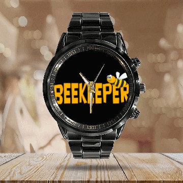 Discover Bee Keeper Mens Womens Kids Calendar Steel Band Watch