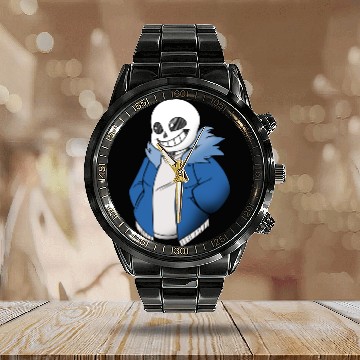 Discover Undertale Sans Vector Calendar Steel Band Watch
