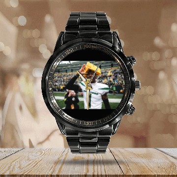 Discover Sauce Cheesehead Calendar Steel Band Watch
