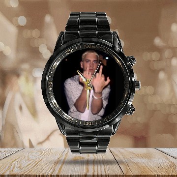 Discover Eminem, Slim Shady, Marshall Mathers, Middle Finger  Calendar Steel Band Watch
