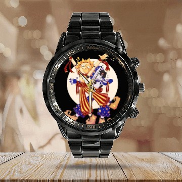Discover SunDrop and MoonDrop FNAF Security Breach Calendar Steel Band Watch
