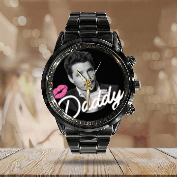 Discover Pedro Pascal Calendar Steel Band Watch - Daddy - Pink Lips - Pedro Pascal Crewneck Calendar Steel Band Watch