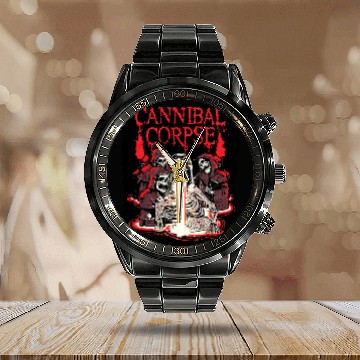 Discover Cannibal corpse wallpaper99sp 01| Perfect Gift Classic Zip Calendar Steel Band Watch
