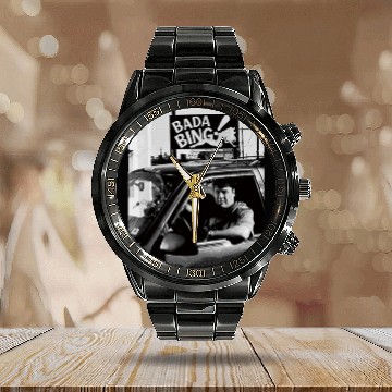 Discover Bada Bing Tony Soprano Calendar Steel Band Watch
