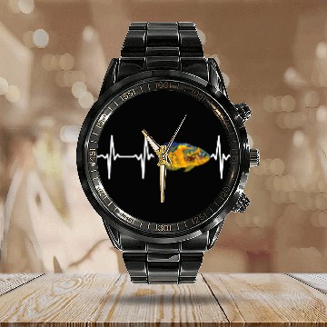 Discover Oscar Fish Heartbeat Calendar Steel Band Watch