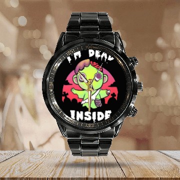 Discover I Am Dead Inside Halloween Calendar Steel Band Watch