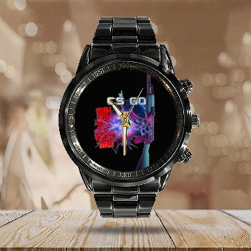 Discover Counter Strike Calendar Steel Band Watch