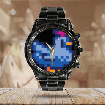 Discover Stardew Valley Blue Chicken Calendar Steel Band Watch