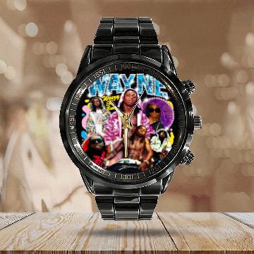 Discover Lil Wayne Unisex Calendar Steel Band Watch