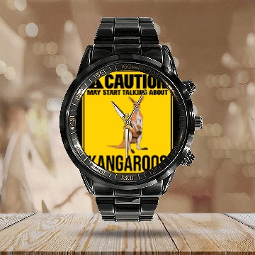 Discover May Start Talking About Kangaroos Roo Wallaby Calendar Steel Band Watch