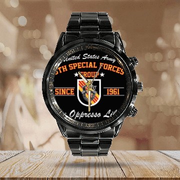 Discover 5Th Special Forces Group 5Th Sfg Calendar Steel Band Watch