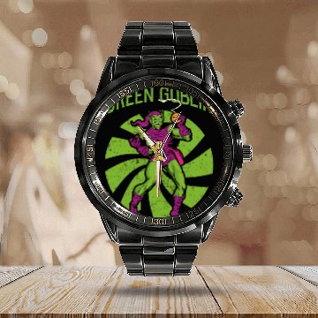 Discover Retro Green Goblin - Spider Man - Calendar Steel Band Watch