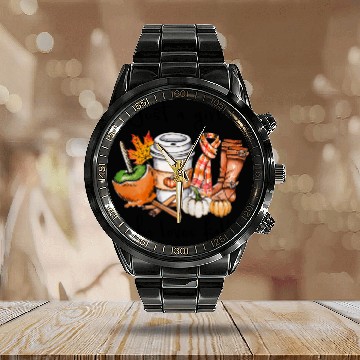Discover Just A Girl Who Loves Fall hello Autumn Calendar Steel Band Watch