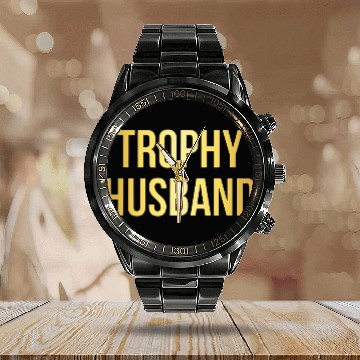 Discover Trophy Husband Calendar Steel Band Watch