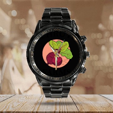 Discover Schrute Farms Beets Office Parody Original Design Calendar Steel Band Watch
