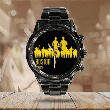 Discover 2021 Boston Runners Calendar Steel Band Watch