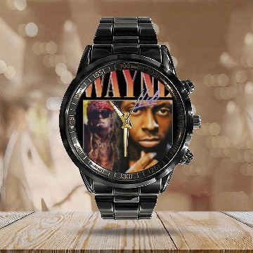 Discover Lil Wayne Vintage Unisex Calendar Steel Band Watch