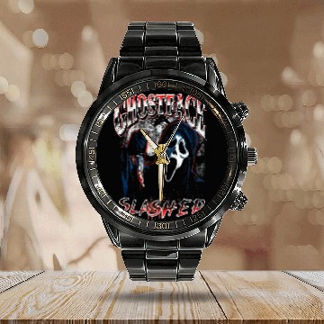 Discover Ghostface Slasher Scream halloween Calendar Steel Band Watch