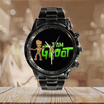 Discover I Am Groot Calendar Steel Band Watch, baby Groot Calendar Steel Band Watch