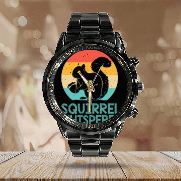 Discover Squirrel Whisperer Calendar Steel Band Watch