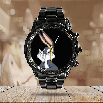 Discover Bugs Bunny funny cute Calendar Steel Band Watch