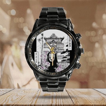 Discover No Face Spirited Away Calendar Steel Band Watch