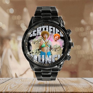Discover Ice Spice Certified Munch Calendar Steel Band Watch