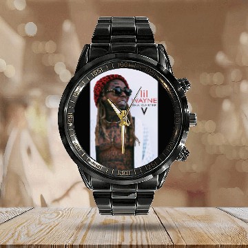 Discover LIL WAYNE Tunechi Calendar Steel Band Watch Throwback Calendar Steel Band Watch, Calendar Steel Band Watch | Rap Calendar Steel Band Watch