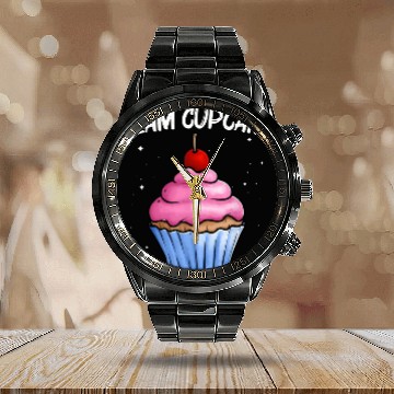 Discover Cute Cupcake Calendar Steel Band Watch