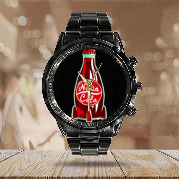 Discover nuka cola logo Calendar Steel Band Watch