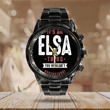 Discover Elsa Thing Calendar Steel Band Watch