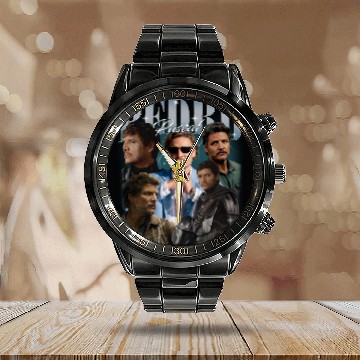 Discover PEDRO PASCAL Calendar Steel Band Watch, Actor Pedro Pascal Calendar Steel Band Watch